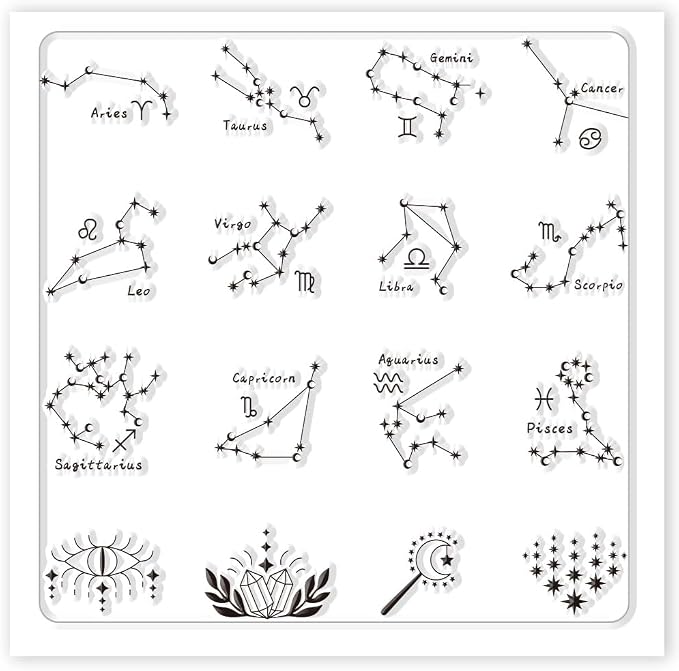 CHGCRAFT Polymer Clay Texture Sheets Constellations Clay Texture Mat Silicone - Image 8