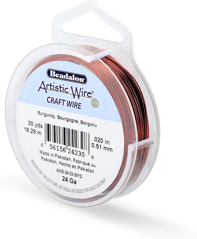 Artistic Wire, 24 Gauge Tarnish Resistant Colored Copper Craft Wire, 20 yd by Unknown