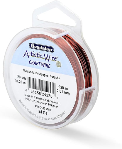 Artistic Wire, 24 Gauge Tarnish Resistant Colored Copper Craft Wire, 20 yd by Unknown