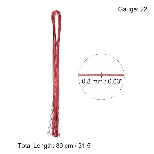 PATIKIL 32 Inch 22 Gauge Floral Stem Wire, 3 Pack/120 Pieces Bouquet Stem Paper - Image 2