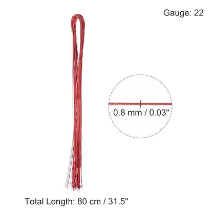 PATIKIL 32 Inch 22 Gauge Floral Stem Wire, 3 Pack/120 Pieces Bouquet Stem Paper - Image 2