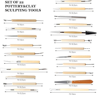 Clay Tools 46PCS Pottery Tools Clay Sculpting Tools Polymer Clay Tools Kit - Image 3