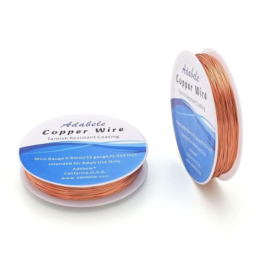 Adabele 124 Feet Premium Tarnish Resistant Round Bare Raw Jewelry Copper Wire - Image 2
