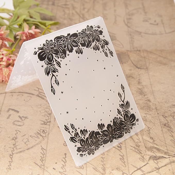 6Pcs Flower Leaf Embossing Folders DIY Craft Paper Card Embossing Template - Image 4