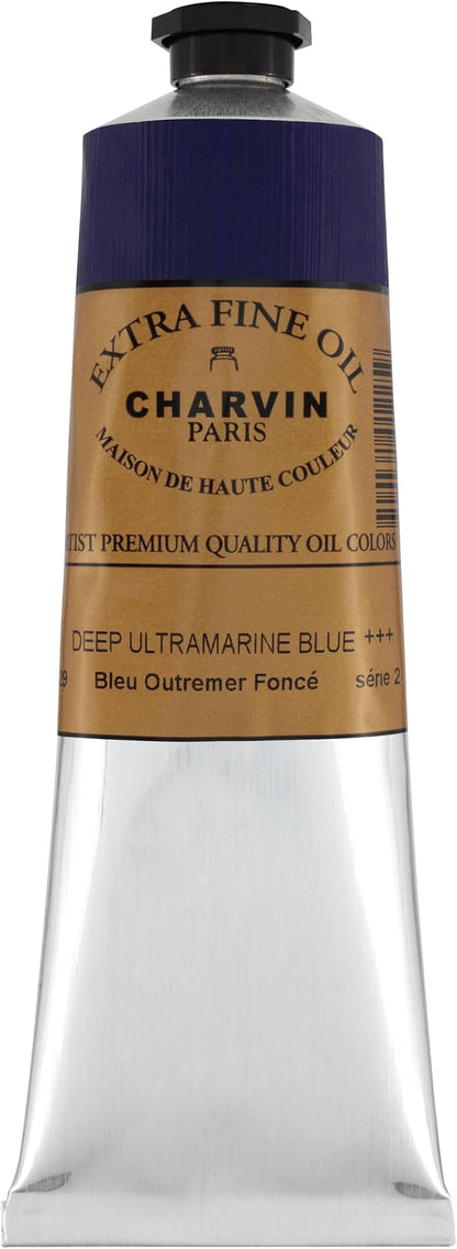 Charvin Extra Fine Oil Paint, Ultramarine Blue Deep 150 ml - Image 2