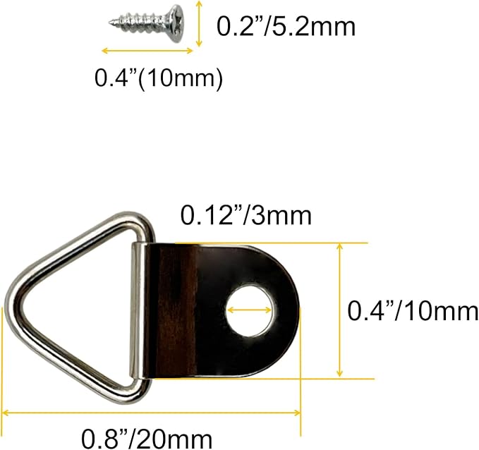 Silver Triangle Ring Picture Hangers - Image 3