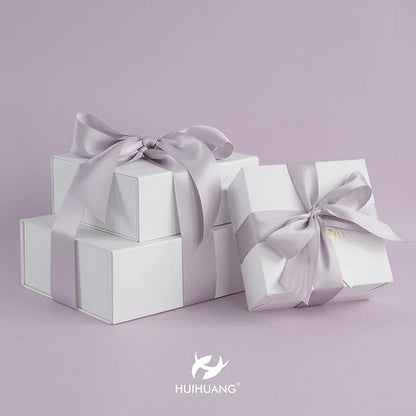 HUIHUANG Dusty Purple Ribbon 2 inch Wide Double-Faced Pastel Lilac Satin Silk - Image 4