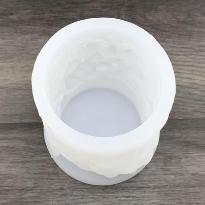 Flower Cylinder Candle Mold Floral Leaf Pillar Thick Silicone Mold - Image 5