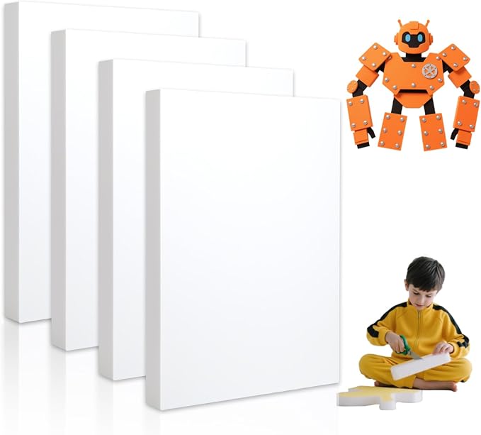 Gvereld High Density XPS Foam Board, 4 Pack 15.6x11.7x0.79in Polystyrene Craft by Unknown