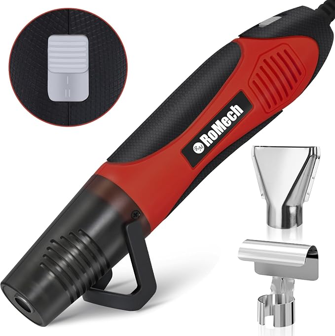 ROMECH 350W Heat Gun with 2 Nozzles, Dual Temp Heat Gun 400°F-660°F, Fast Heat by RoMech