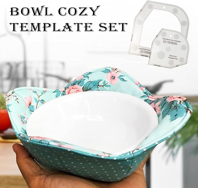 Bowl Cozy Template Cutting Ruler Set, DIY Kitchen Art Craft Acrylic Stencil Cut - Image 2