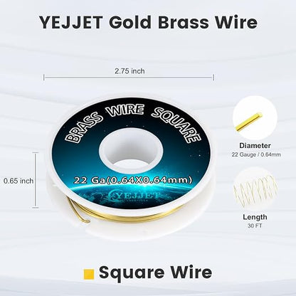 Thin Square Brass Wire 0.64mm 50 Feet - Image 3