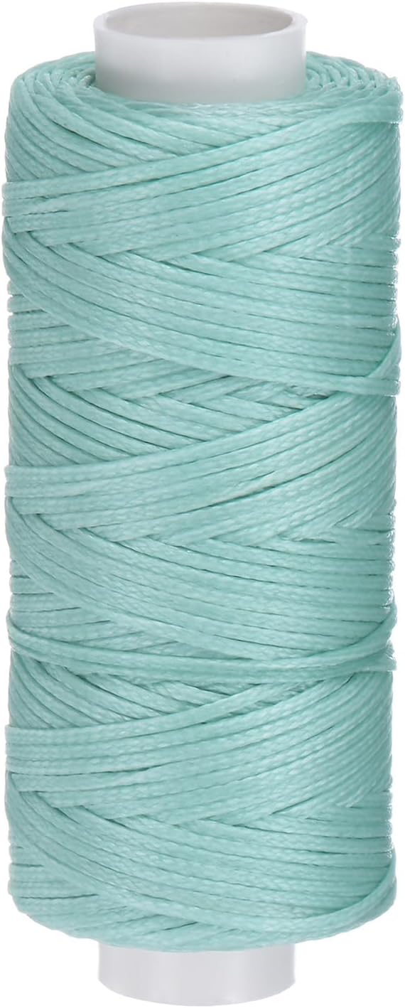 uxcell Leather Sewing Waxed Thread, 55 Yards / 50m 0.8mm 150D Flat Polyester by uxcell