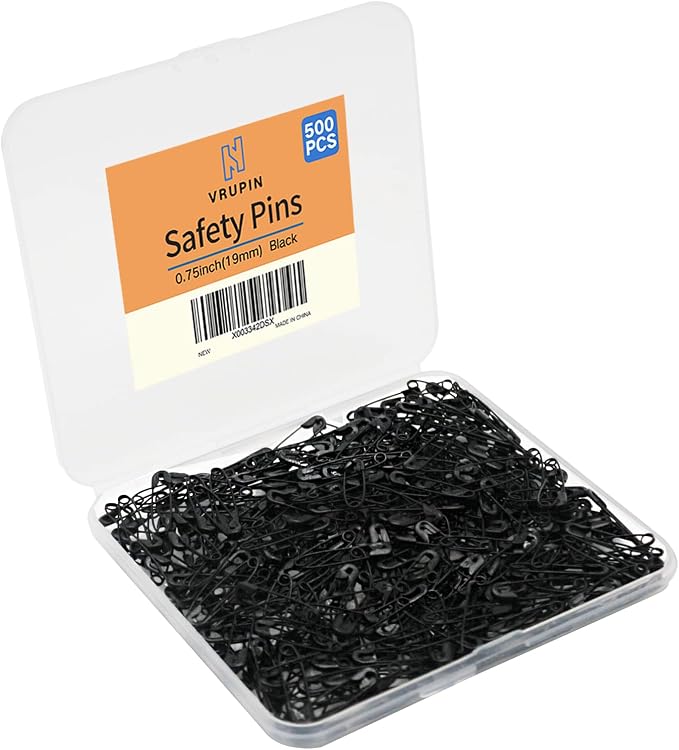 500PCS Safety Pins, 0.75Inch/19mm Small Safety pins, Rust Resistant Nickel by Vrupin
