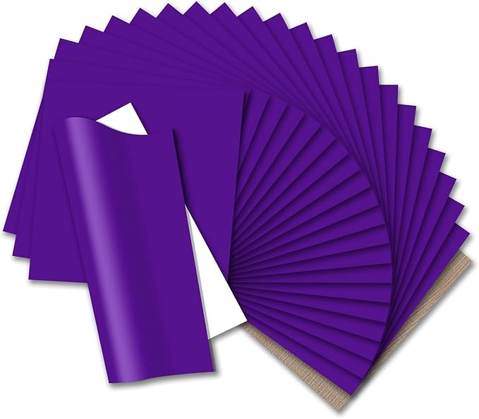 HTVRONT HTV Heat Transfer Vinyl Bundle: 24 Pack 12"x12" Purple Iron on Vinyl by HTVRONT