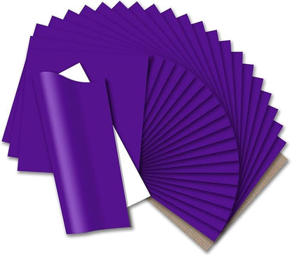 HTVRONT HTV Heat Transfer Vinyl Bundle: 24 Pack 12"x12" Purple Iron on Vinyl by HTVRONT