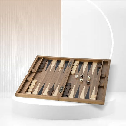 GSE Games & Sports Expert Premium Wooden Folding Inlay Backgammon Board Set - Image 7