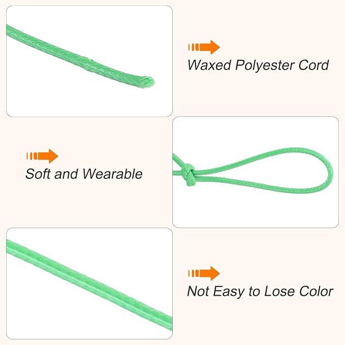 MECCANIXITY Waxed Cord 2.5mm Waxed Polyester Cord 87 Yard Wax String - Image 3