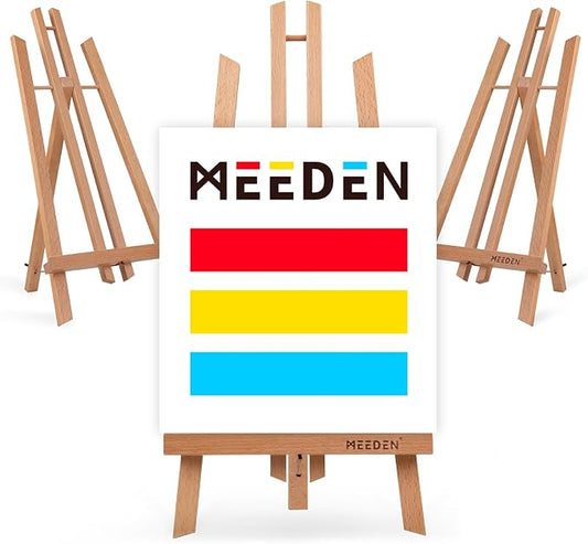 MEEDEN Table Easel Stand for Display: 3 Pack 20 Inch Art Beech Wooden Tabletop by MEEDEN