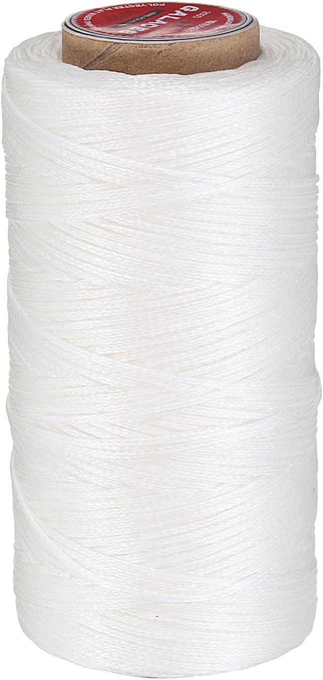uxcell Flat Leather Sewing Waxed Thread, 140m / 153 Yards Polyester Wax String by uxcell