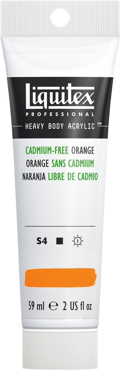 Liquitex Professional Heavy Body Acrylic Paint, 2-oz Tube, Cadmium Free Orange by Liquitex