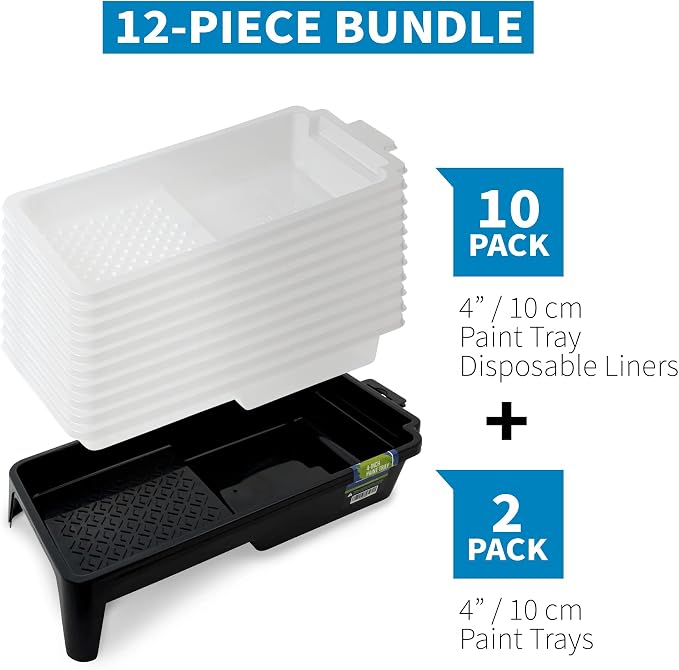 Precision Defined Paint Trays, Paint Roller Trays Liner, Plastic Paint Pan - Image 2