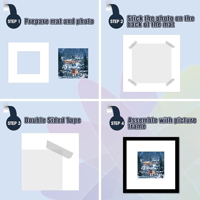 Mat Board Center, 10x10 for 6x6 White Photo Picture Mats - Image 6