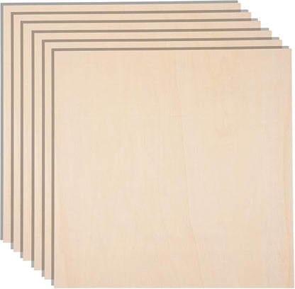 12 Pack 12 x 12 x 1/4 Inch-6mm Thick Basswood Sheets by AWIZOM
