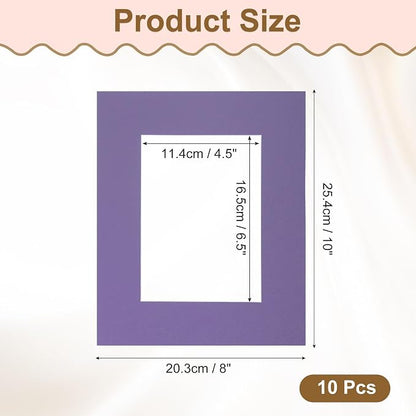 uxcell 10Pcs Picture Mats, 8 x 10 Mat Board Center - Image 2