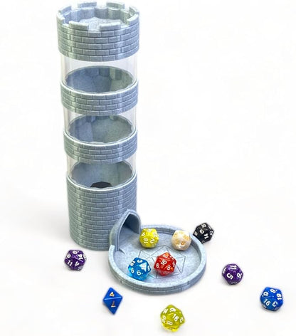 Castle Dice Tower Works with Standard Size Rollers, by Lixusia