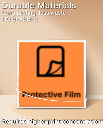 iEager Orange Square Thermal Label Stickers, 500 Sheets/Roll - Image 4