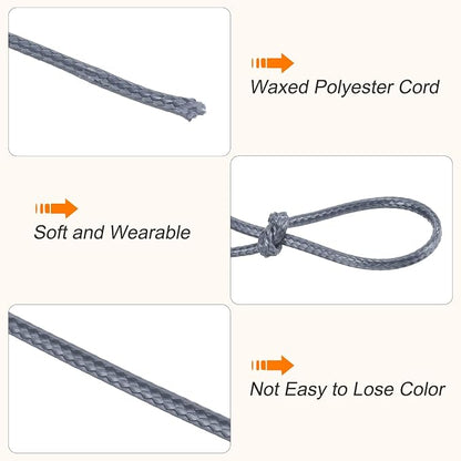 MECCANIXITY Waxed Cord 3mm Waxed Polyester Cord 44 Yard Wax String - Image 3