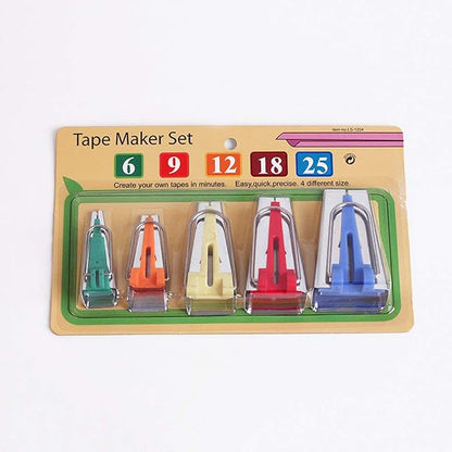 YICBOR Bias Tape Maker Set 6MM/9MM/12MM/18MM/25MM 5 Sizes DIY Quilting Tools Kit - Image 4