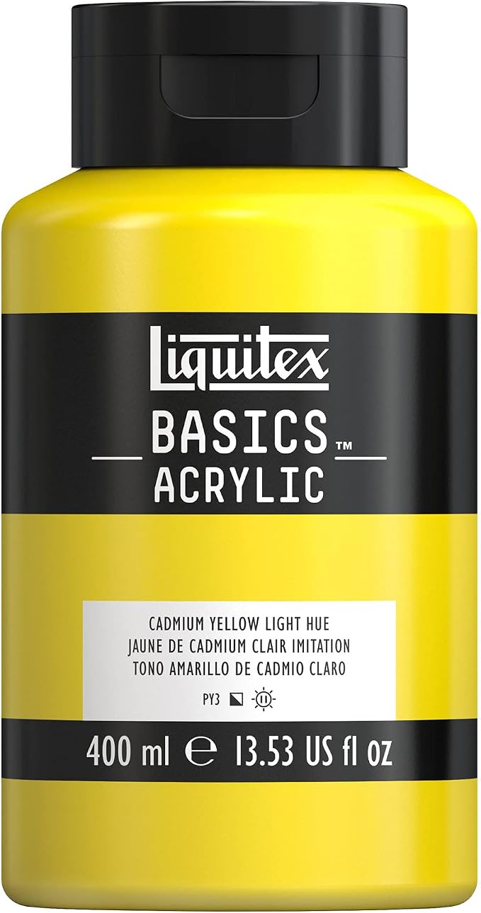 Liquitex BASICS Acrylic Paint, 400ml Bottle, Cadmium Yellow Light Hue by Liquitex
