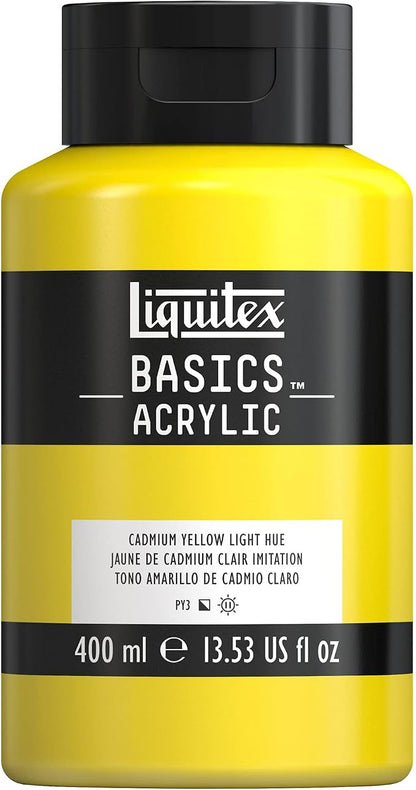 Liquitex BASICS Acrylic Paint, 400ml Bottle, Cadmium Yellow Light Hue by Liquitex