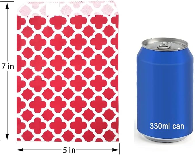 KEYYOOMY 100 Pcs Red Candy Buffet Bags - Image 2