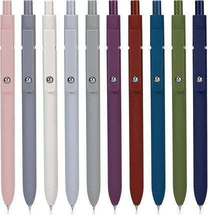 10Pcs Quick Dry Ink Pens, Retractable Gel Ink Pens, Fine Point Rolling Ball Gel by Kidtoozs