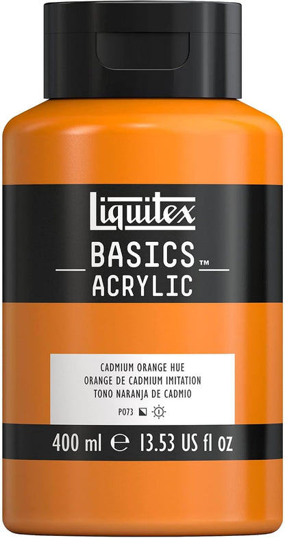 Liquitex BASICS Acrylic Paint, 400ml Bottle, Cadmium Orange Hue by Liquitex