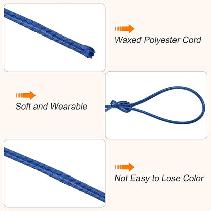 MECCANIXITY Waxed Cord 1.2mm Waxed Polyester Cord 175 Yard Wax String - Image 3