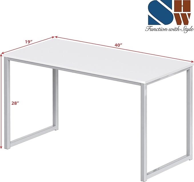 SHW Mission 40-Inch Home Office Computer Desk - Image 3