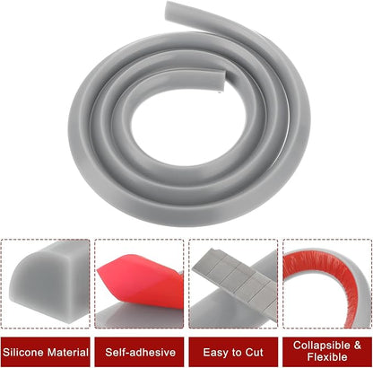 uxcell Flexible Molding Trim, 59 Inch Flexible Quarter Round Molding Silicone - Image 3