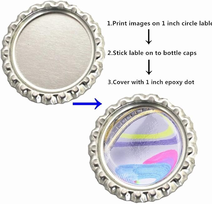 1 Inch Epoxy Stickers Craft Bottle Caps Stickers - Image 5