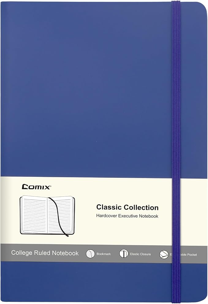 Comix Lined Journal Notebook for Women Men, Journaling Notebooks for Office by Comix