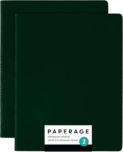 PAPERAGE Soft Cover Blank Journal Notebook, 2 Pack, 100 Pages, Large 7.5 inches by PAPERAGE