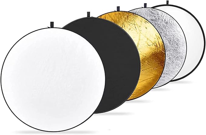 NEEWER 12"/30cm Light Reflector Light Diffuser 5 in 1 Collapsible Multi Disc by Neewer