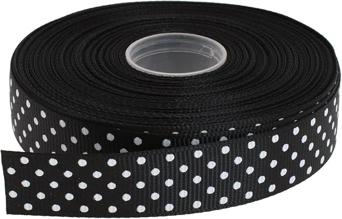 Polka Dot Grosgrain Ribbon 25 Yard Each Roll 100% Polyester by Unknown