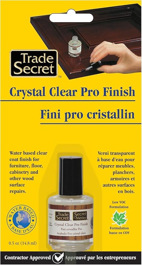 Trade Secret Crystal Clear Pro Finish, Furniture Repair Touch Up Coat, Wood - Image 2