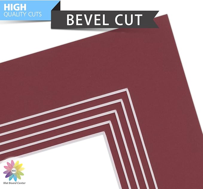 Mat Board Center, 8x10 for 5x7 Maroon Color Mats - Image 4