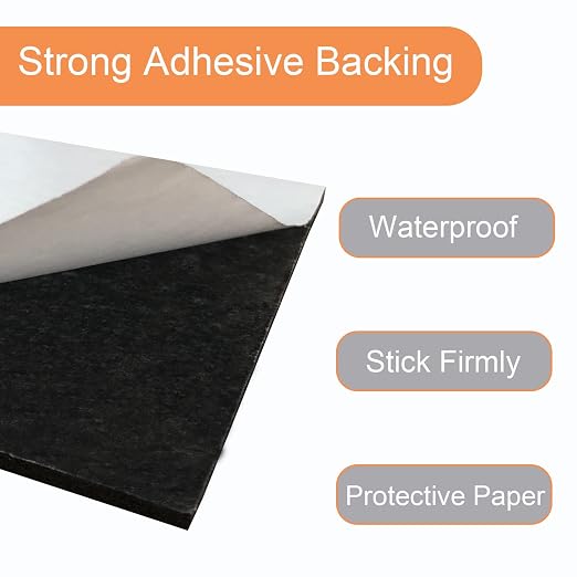 8 Pcs Black Adhesive Foam Padding, Closed Cell Foam Sheet 1/8" Thick 6 Inch X 6 - Image 3