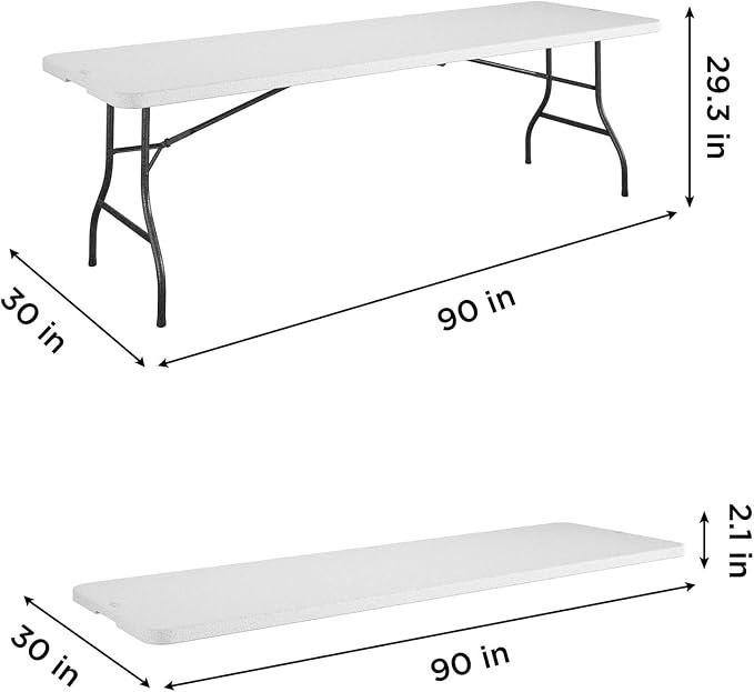 COSCO 8' Resin Straight Table - Image 3